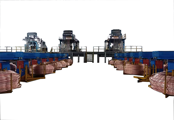 Mid frequency furnace upward continuous casting machine